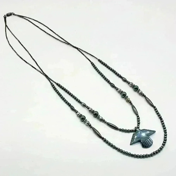 Jewelry - Hematite Eagle Necklace